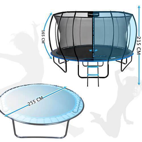 Trambulina ultra 255 cm plasa interioara