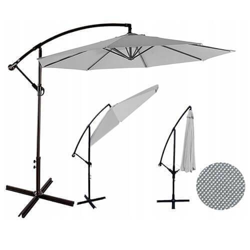 Umbrela de gradina 300 350cm gri