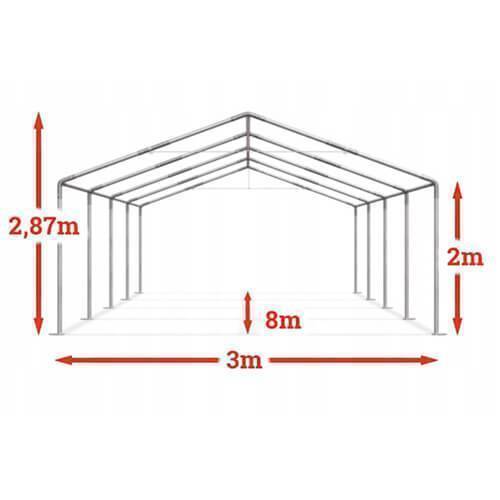 Sera pentru legume 8x3x2 87m