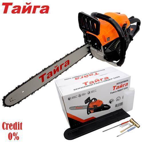 Ferestrau cu lant cu benzina 3 kw taiga leader 5200