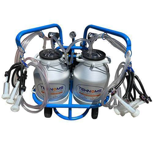Vacuum tank oi capre 4 posturi 2 bidoane aluminiu 30l