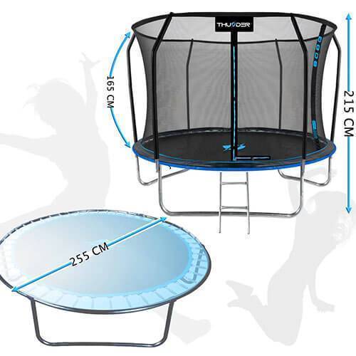 Trambulina 255cm elite plasa interioara