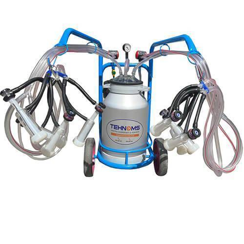 Mulgatoare cu vacuum oi capre 4 posturi aluminiu 40l