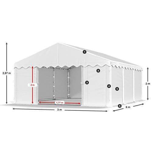 Prelata pentru cort depozit 6x3x2 87m