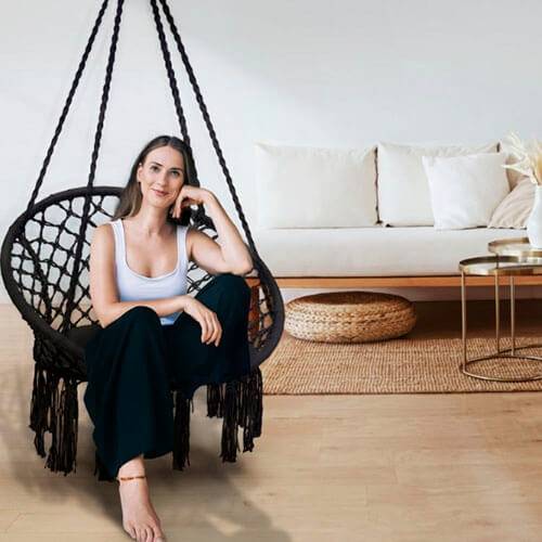 Leagan suspendat 80cm maro perna antracit 1